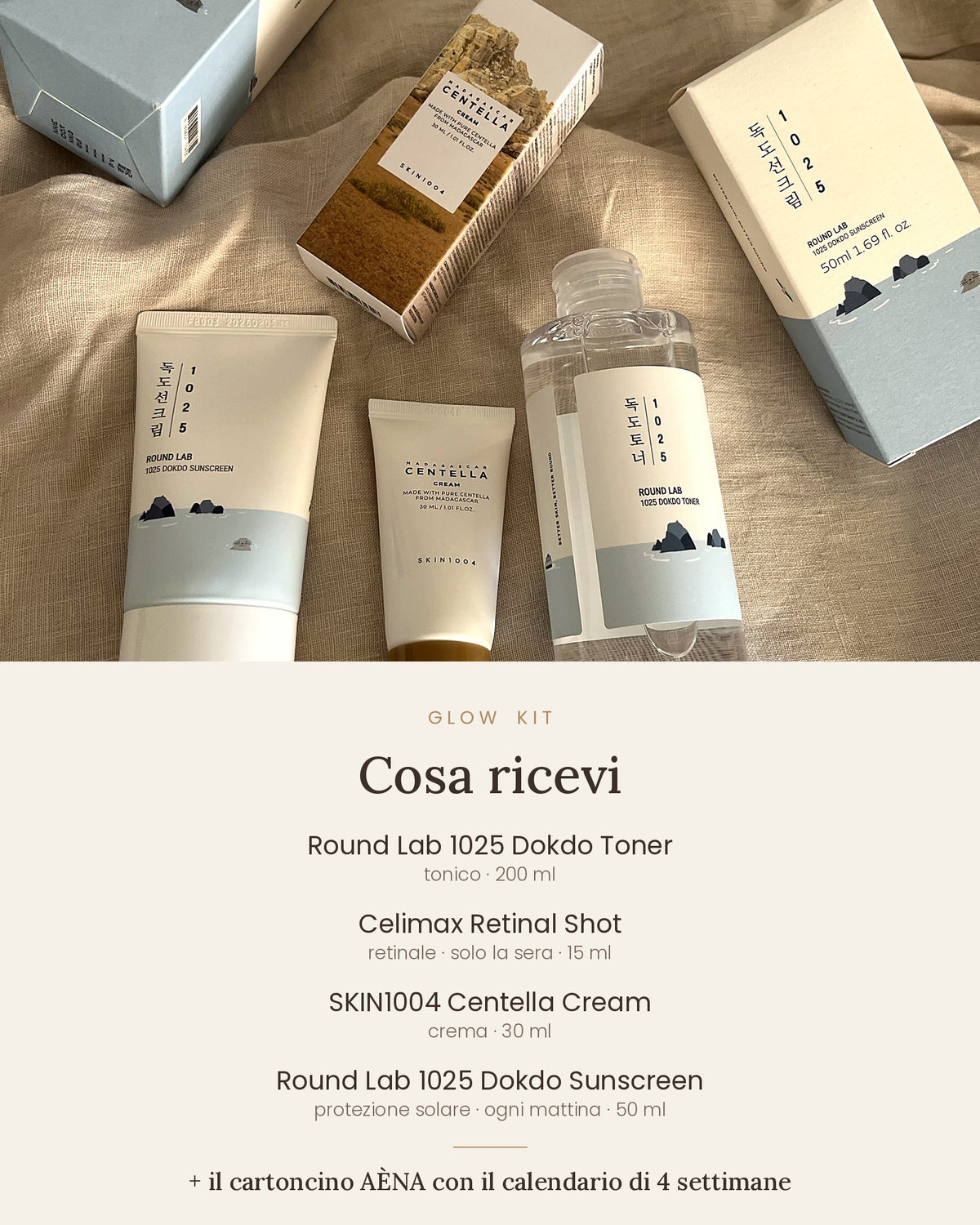 AÈNA Glow Kit · Routine Luminosità