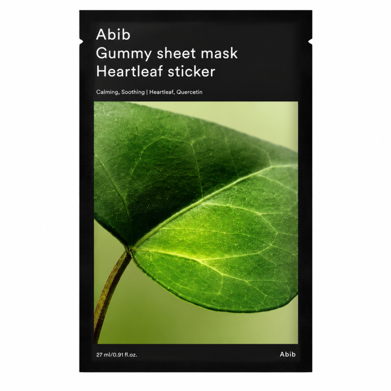 ABIB – Gummy Sheet Mask Heartleaf Sticker, 1 foglio